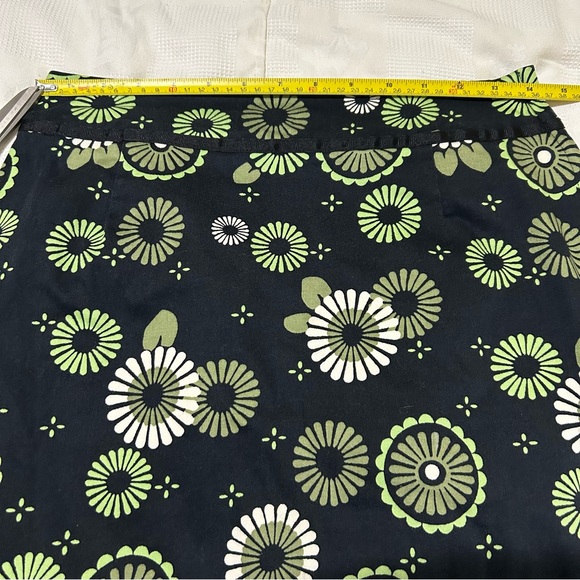 Cleo black patterned cotton A-line skirt. - Picture 6 of 7
